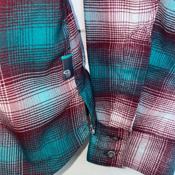 Mountain Hardwear SonaLake Plaid Flannel Long Sleeve Shirt Size 8 - Picture 4 of 9